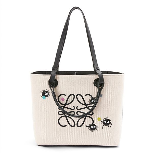 ロエベ×スタジオジブリ ススワタリ アナグラムトート 偽物 スモール (ジャカード&カーフ)A717S72X16